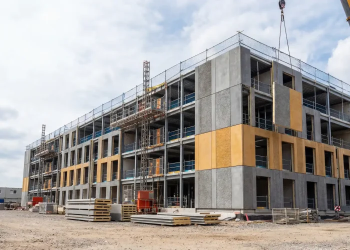 Grey Apartment under construction